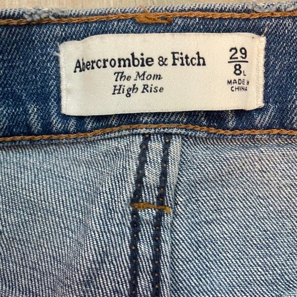 Abercrombie & Fitch The Mom Jeans High Rise Medium Wash Size 29 8L Women’s Denim - Picture 3 of 8